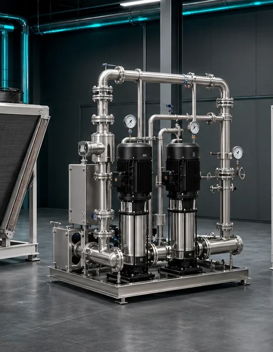 Modular pump skid for cooling loops